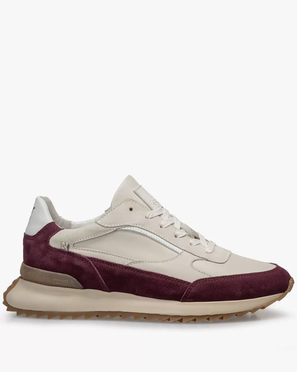 Floris van Bommel Sneaker>Sharki 09.03 Bordeauxrot/Weiß
