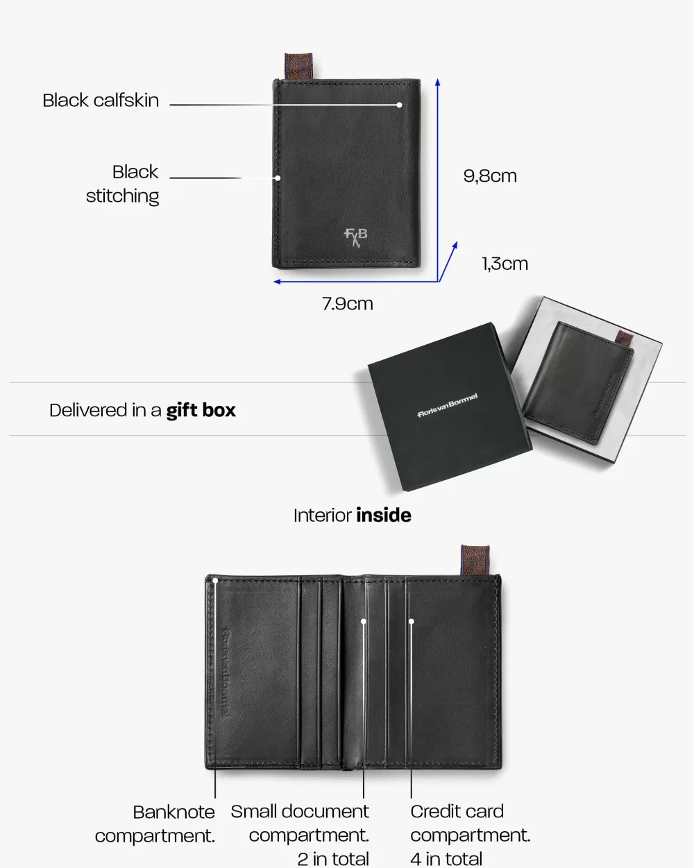 Floris van Bommel Kleinlederwaren></noscript>Wallet small Schwarz